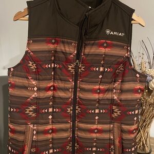 Ariat Multicolor Aztec Pattern Vest New Without Tags